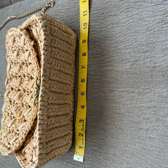 Woven straw shoulder strap purse - Picture 5 of 9